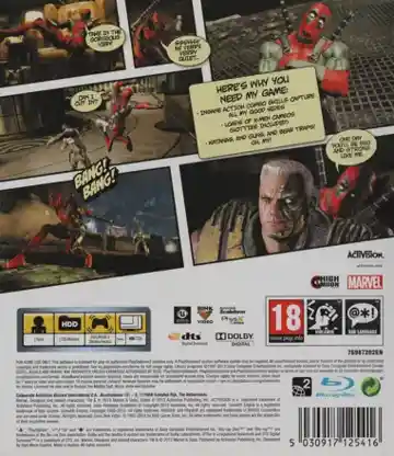Deadpool (USA) box cover back
